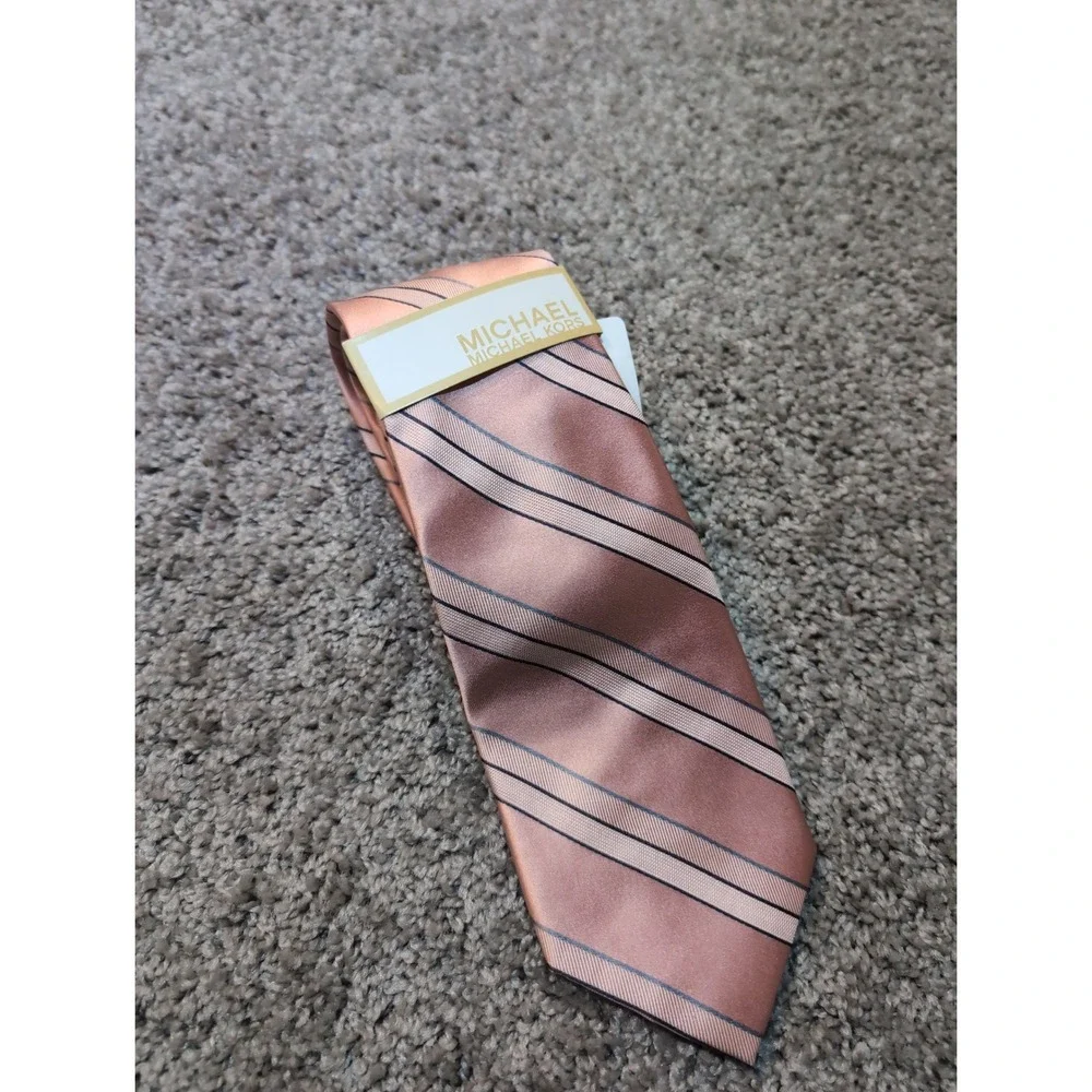 MICHAEL Michael Kors Statesman Stripe Silk Necktie - NWT Menswear